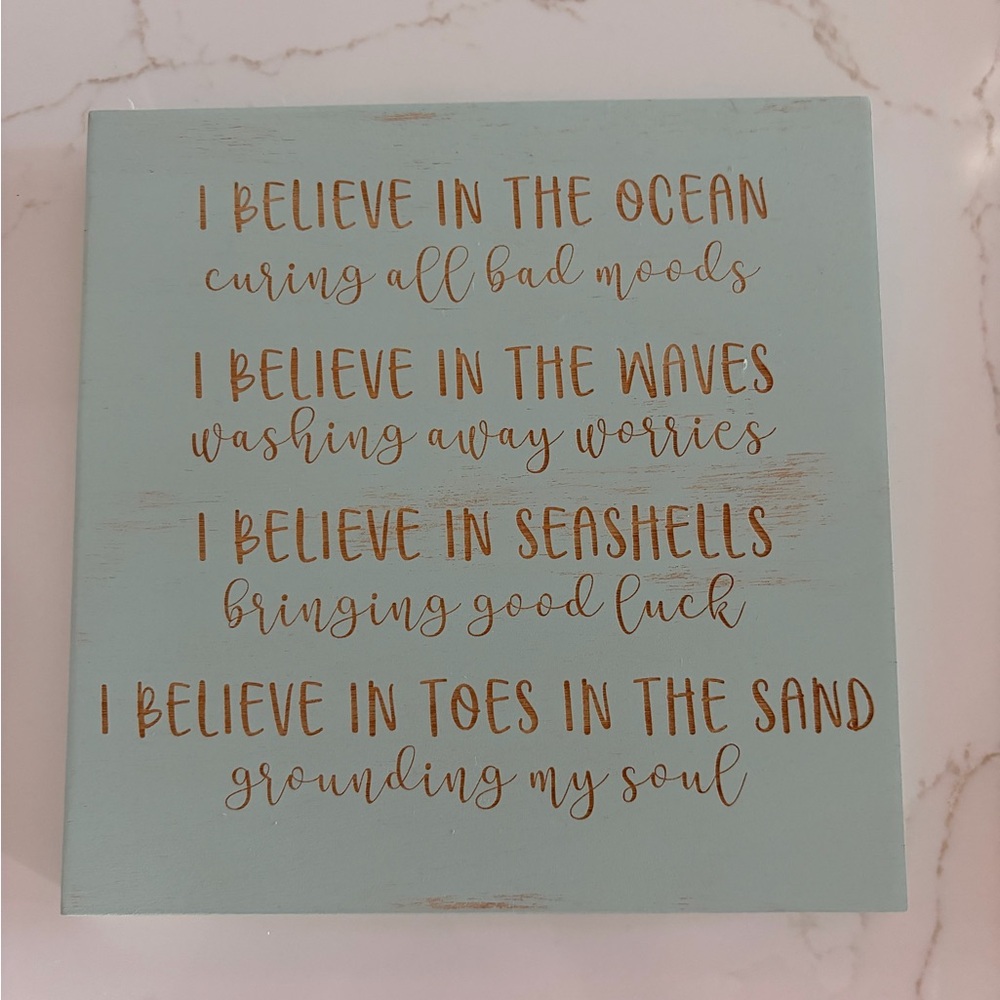 Ocean-Themed Wall Art with Inspirational Quotes